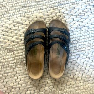 Black Birkenstock Style Sandal
